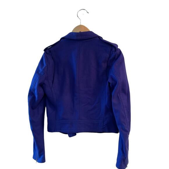 Gap Blogger Favorite Royal Purple Wool Moto Jacket in Ultra Violet - Picture 3 of 10